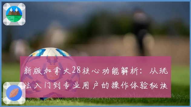 新版加拿大28核心功能解析：从玩法入门到专业用户的操作体验秘诀
